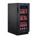 Whynter BBR-801BG 100-Can Built-In Beverage Refrigerator - Front right view with sodas inside closed door