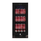 Whynter BBR-801BG 100-Can Built-In Beverage Refrigerator - Front view with sodas inside closed door