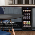 Whynter BBR-801BG 100-Can Built-In Beverage Refrigerator - Spacious Interior