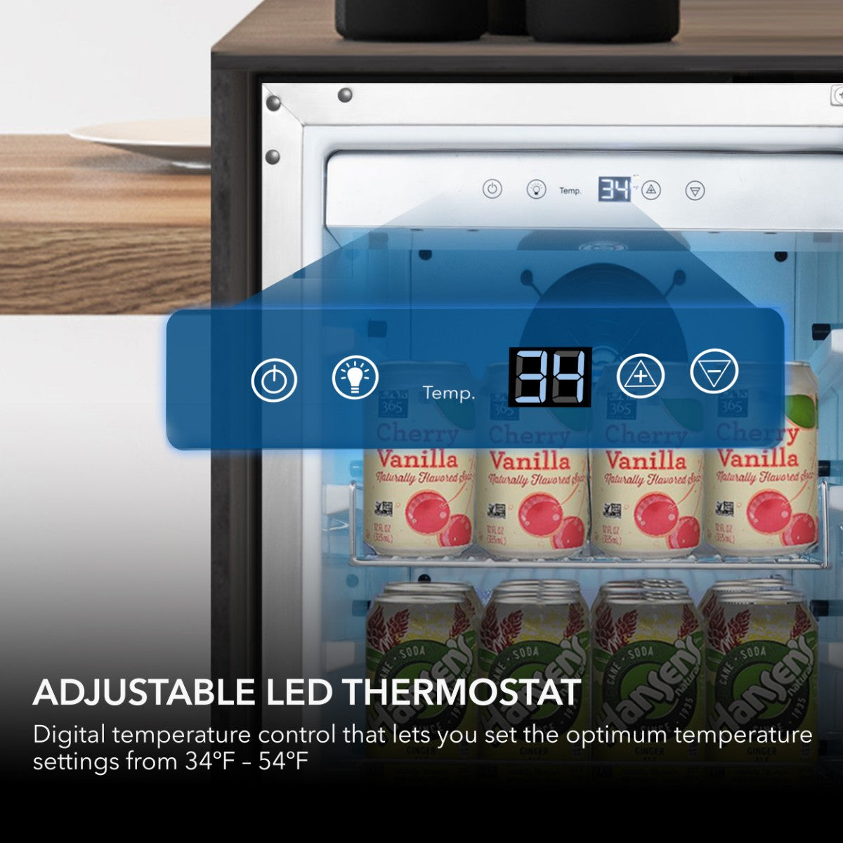 Whynter BOR-326FS Indoor/Outdoor 15 Beverage Refrigerator - Adjustable LED Thermostat