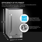 Whynter BOR-326FS Indoor/Outdoor 15 Beverage Refrigerator - Efficiency at its Finest
