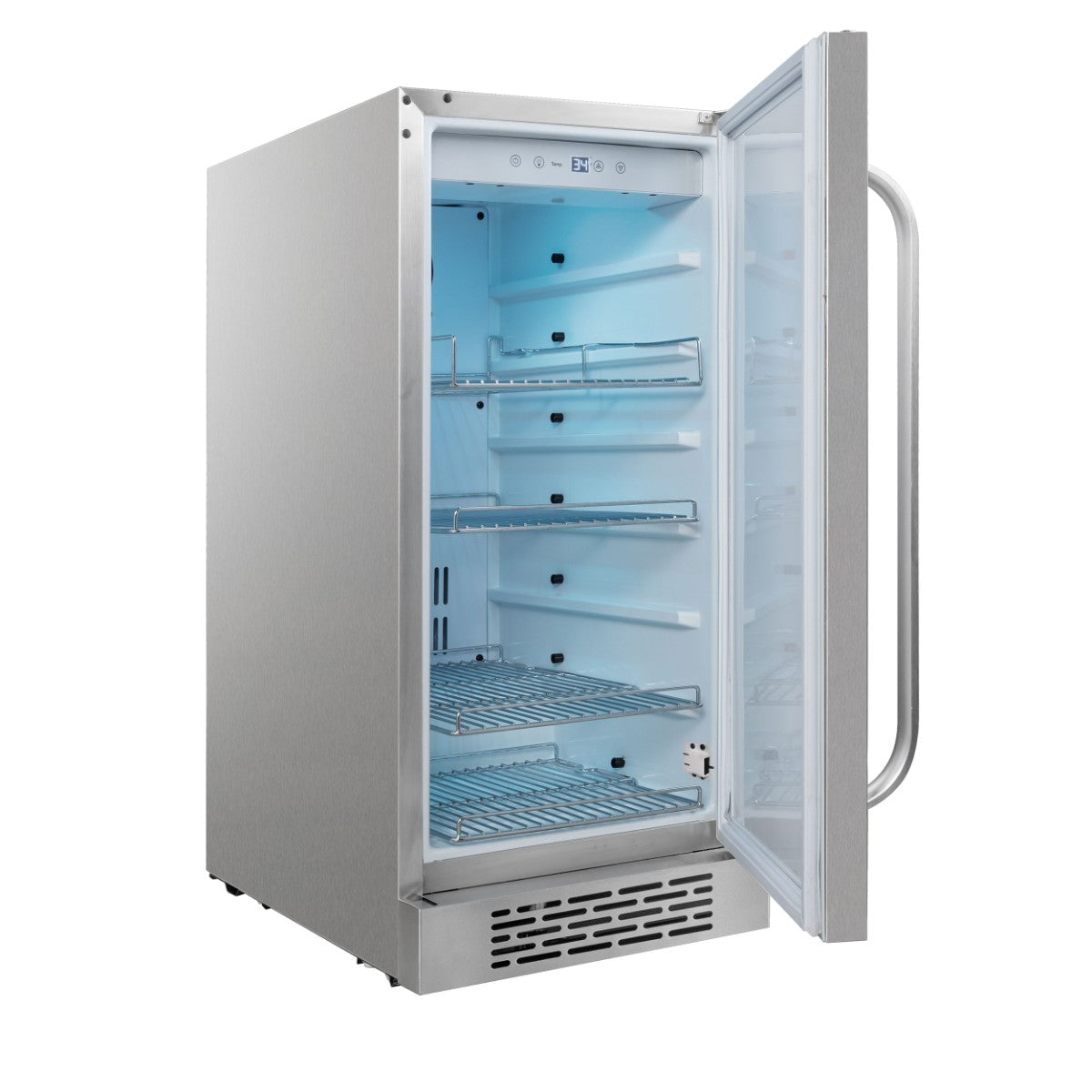 Whynter BOR-326FS Indoor/Outdoor 15 Beverage Refrigerator - Front Left View Open Door