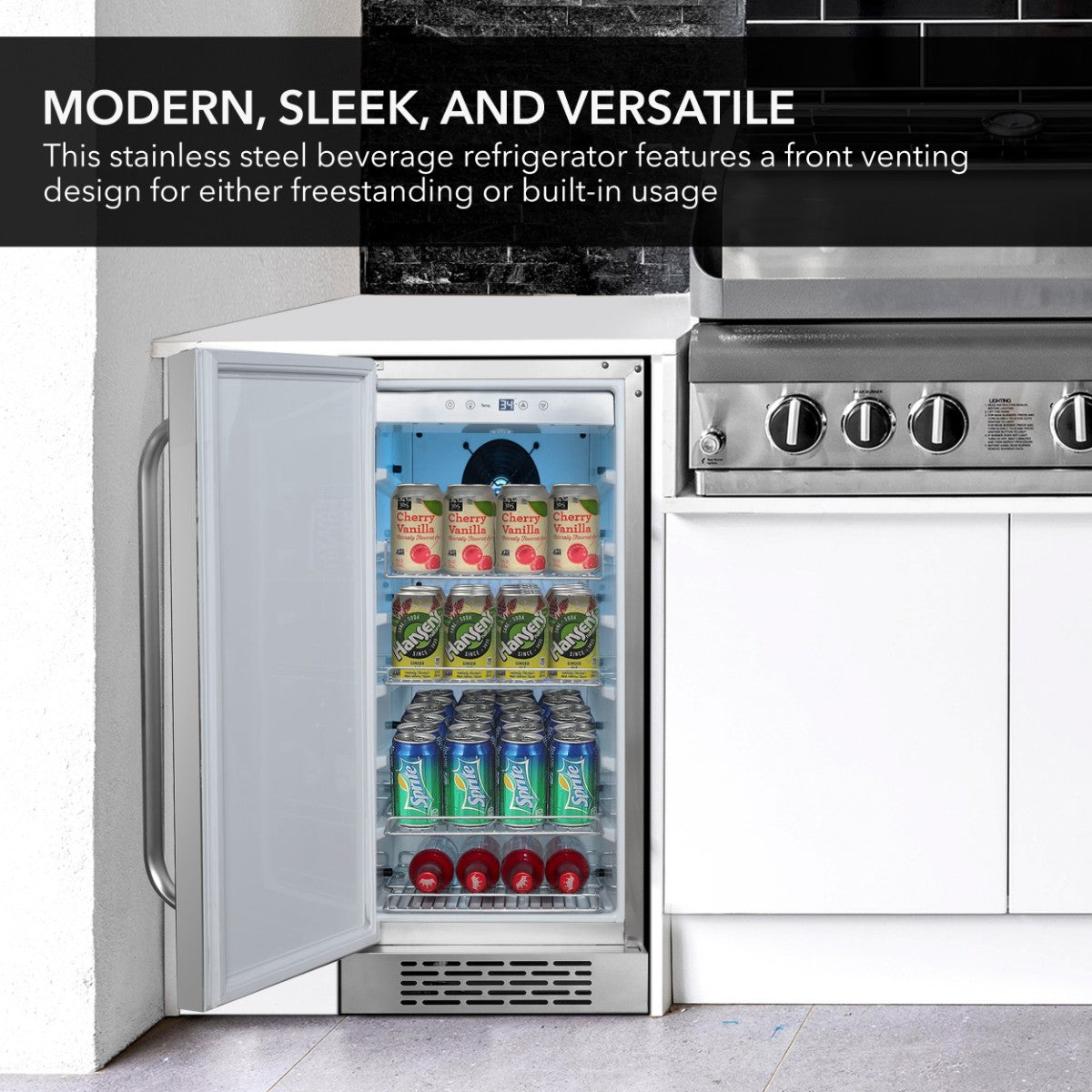Whynter BOR-326FS Indoor/Outdoor 15 Beverage Refrigerator - Modern, sleek and versatile refrigerator