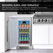 Whynter BOR-326FS Indoor/Outdoor 15 Beverage Refrigerator - Modern, sleek and versatile refrigerator