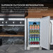 Whynter BOR-326FS Indoor/Outdoor 15 Beverage Refrigerator - Superior Outdoor Refrigeration