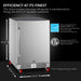 Whynter BOR-53024-SSW 5.3 cu ft Indoor-Outdoor Beverage Fridge -  Efficiency at its finest