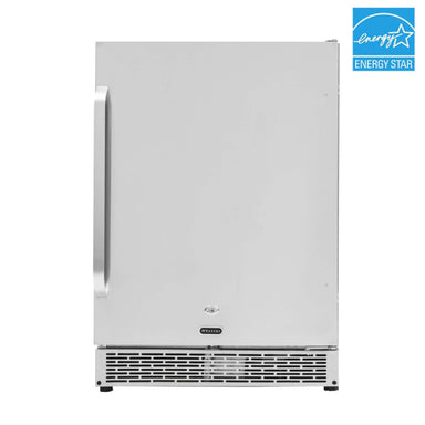 Whynter BOR-53024-SSW 5.3 cu ft Indoor-Outdoor Beverage Fridge -  Front View Closed door 