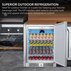 Whynter BOR-53024-SSW 5.3 cu ft Indoor-Outdoor Beverage Fridge - Superior Outdoor Refrigeration