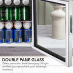 Whynter BR-062WS 68-Can Stainless Steel Beverage Refrigerator - Double Pane Glass