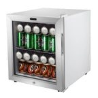 Whynter BR-062WS 68-Can Stainless Steel Beverage Refrigerator - Front Right View Loaded Fridge