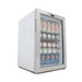 Whynter BR-091WS 90-Can Stainless Steel Beverage Refrigerator - Front Left View Loaded Shelves Closed Door