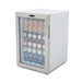 Whynter BR-091WS 90-Can Stainless Steel Beverage Refrigerator - Front Right View Loaded Shelves Closed Door Studio Image