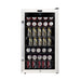 Whynter BR-1211DS 136-Can Stainless Steel Beverage Refrigerator - Front View Loaded Inside Closed Door