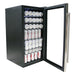 Whynter BR-125SD 117-Can Stainless Steel Beverage Refrigerator - Front Left View Loaded Inside Open Door