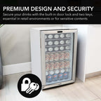 Whynter BR-128WS 17" Freestanding Beverage Refrigerator - Premium Design and Security