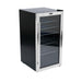 Whynter BR-130SB 127-Can Freestanding Beverage Refrigerator - Front Right View Empty Inside Closed Door Studio Image