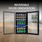 Whynter BR-130SB 127-Can Freestanding Beverage Refrigerator - Reversible Door Orientation