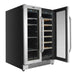 Whynter BWB-2060FDS 24″ Dual Zone French Door Wine & Beverage Center - front left view empty inside open door