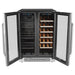Whynter BWB-2060FDS 24″ Dual Zone French Door Wine & Beverage Center - front view empty inside open door