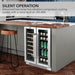 Whynter BWB-2060FDS 24″ Dual Zone French Door Wine & Beverage Center - silen operation low noise and low vibration