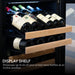 Whynter BWR-0922DZ 92-Bottle Dual-Zone Built-In Wine Refrigerator - Display Shelf Shown