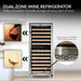 Whynter BWR-0922DZ 92-Bottle Dual-Zone Built-In Wine Refrigerator - Dual Zone Wine Refrigirator