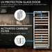 Whynter BWR-0922DZ 92-Bottle Dual-Zone Built-In Wine Refrigerator - UV Protection Glass Door and Activated Carbon Filter