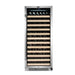 Whynter BWR-1002SD 100-Bottle Single-Zone Built-In Wine Refrigerator - Front view loaded shelves closed door