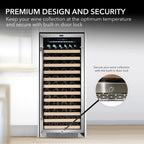 Whynter BWR-1002SD 100-Bottle Single-Zone Built-In Wine Refrigerator - Premium Design and Security