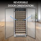 Whynter BWR-1002SD 100-Bottle Single-Zone Built-In Wine Refrigerator - Reversible Door Orientation