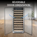 Whynter BWR-1002SD 100-Bottle Single-Zone Built-In Wine Refrigerator - Reversible Door Orientation