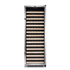 Whynter BWR-1662SD 166-Bottle Single-Zone Built-In Wine Refrigerator - Front view loaded shelves closed door