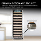 Whynter BWR-1662SD 166-Bottle Single-Zone Built-In Wine Refrigerator - Premium Design and Security