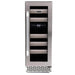 Whynter BWR-171DS 17-Bottle Dual-Zone Built-In Wine Refrigerator - Front view with wines inside closed door