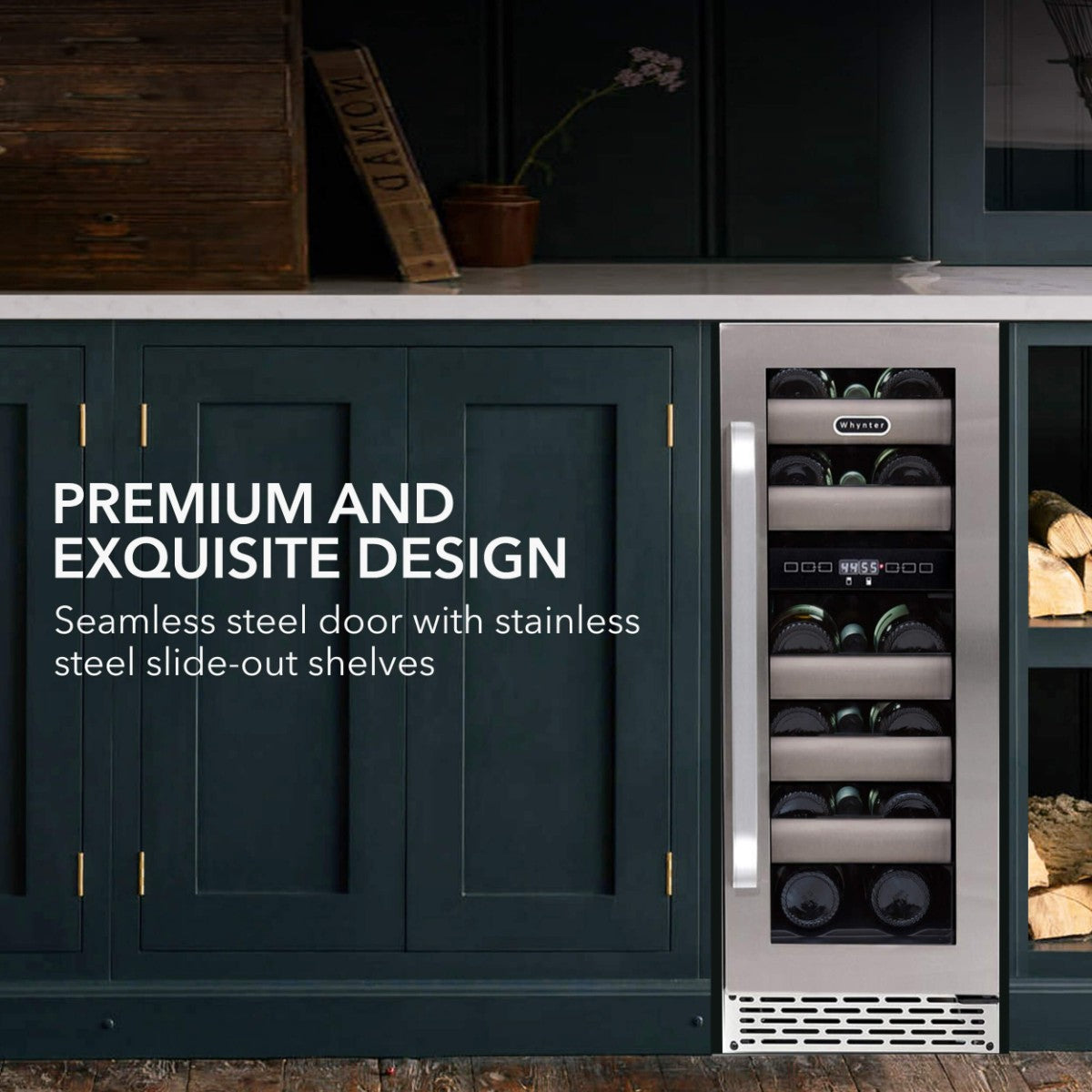Whynter BWR-171DS 17-Bottle Dual-Zone Built-In Wine Refrigerator - Premium and Exquisite Design
