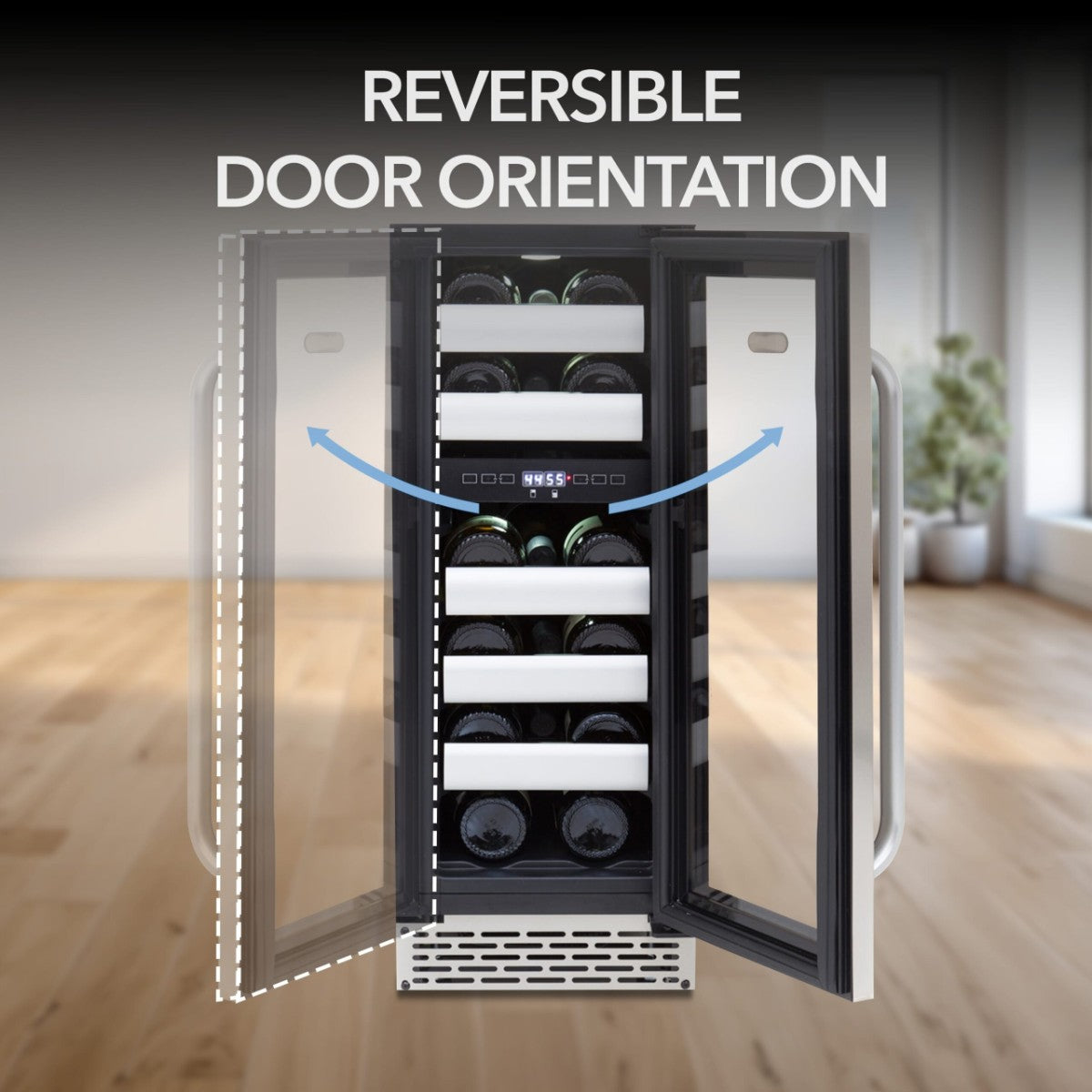 Whynter BWR-171DS 17-Bottle Dual-Zone Built-In Wine Refrigerator - Reversible Door Orientation