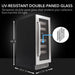 Whynter BWR-171DS 17-Bottle Dual-Zone Built-In Wine Refrigerator - UV Resistand Double Paned Glass