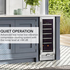Whynter BWR-18SD 18-Bottle Built-In Wine Refrigerator - quiet operation low noise and low vibration