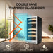 Whynter BWR-281DZ 28-Bottle Dual Zone Built-In Wine Refrigerator - double pane tempered glass door shown