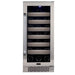 Whynter BWR-331SL 33-Bottle Single-Zone Built-In Wine Refrigerator - Front View with wines inside closed door