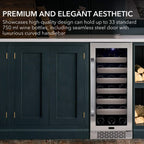 Whynter BWR-331SL 33-Bottle Single-Zone Built-In Wine Refrigerator - Premium and Elegant Aesthetic