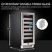 Whynter BWR-331SL 33-Bottle Single-Zone Built-In Wine Refrigerator - UV Resistand Double Paned Glass