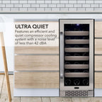 Whynter BWR-331SL 33-Bottle Single-Zone Built-In Wine Refrigerator - Ultra Quiet Operation