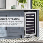 Whynter BWR-33SD 33-Bottle Built-In Wine Refrigerator - quiet operation low noise and low vibration