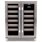 Whynter BWR-401DS 40-Bottle Dual-Zone Built-In Wine Refrigerator - Front View Closed Doors Studio Image
