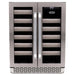 Whynter BWR-401DS 40-Bottle Dual-Zone Built-In Wine Refrigerator - Front View Closed Doors Studio Image