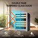 Whynter BWR-462DZ 46-Bottle Dual Zone Built-In Wine Refrigerator - double pane tempered glass door shown
