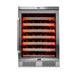 Whynter BWR-545XS 54-Bottle Built-In Wine Refrigerator - Front view loaded shelves closed door - red lighting