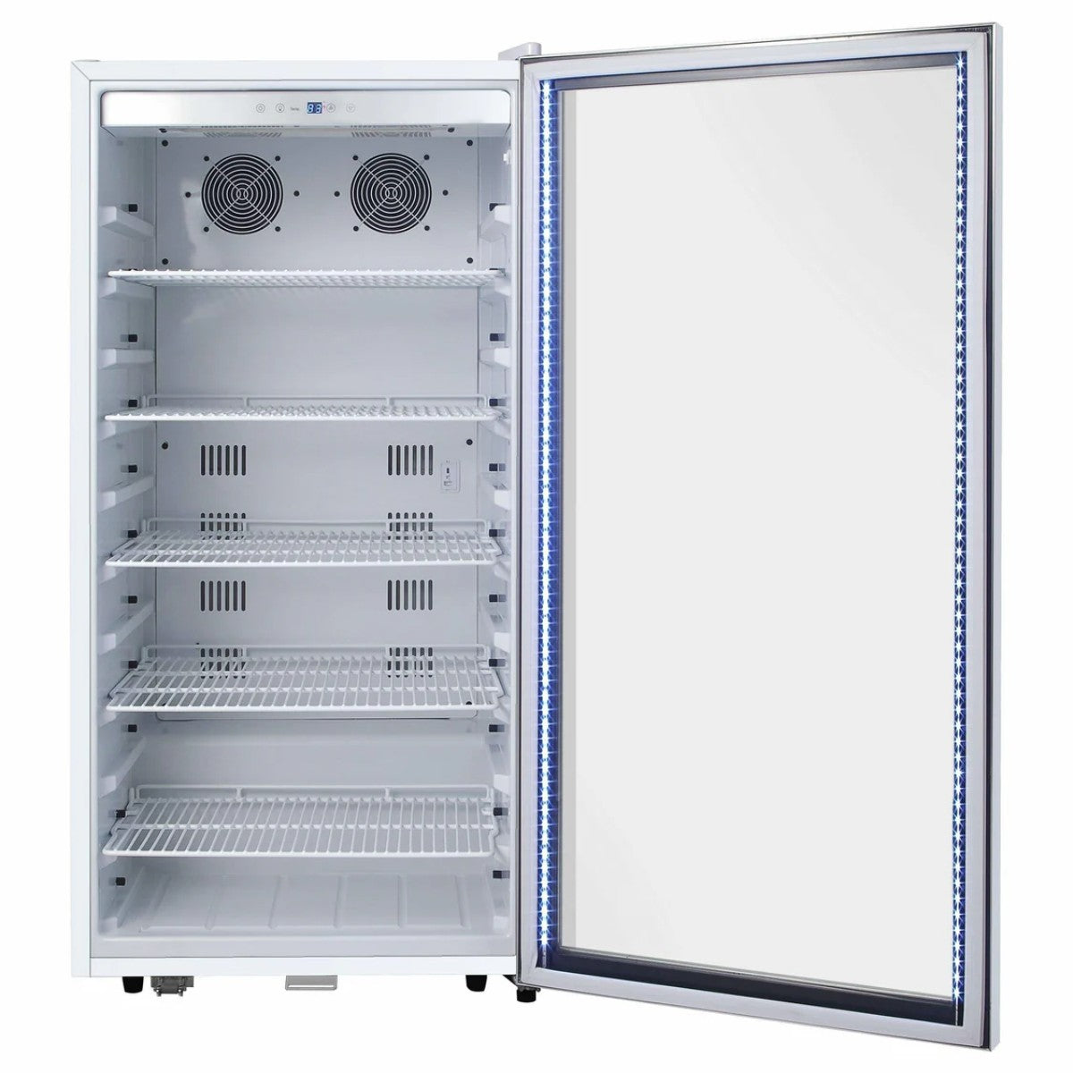 Whynter CBM-815WS 8.1 cu.ft. Commercial Beverage Refrigerator - Front View empty inside open door