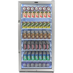 Whynter CBM-815WS 8.1 cu.ft. Commercial Beverage Refrigerator - Front View with beverages inside closed  door